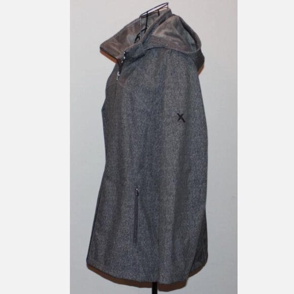 ZeroXposur Jacket 1X Fleece Lined Removable Hood Zip Pockets Gray Lightweight - Picture 5 of 10